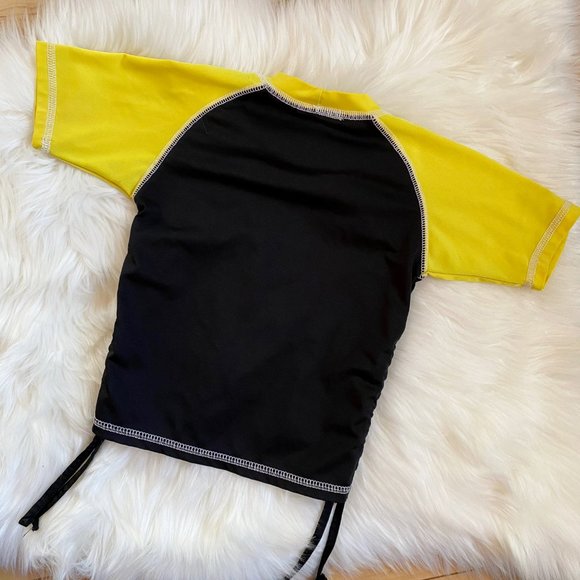 Pink Platinum black yellow swim rashguard 3T - Picture 7 of 7